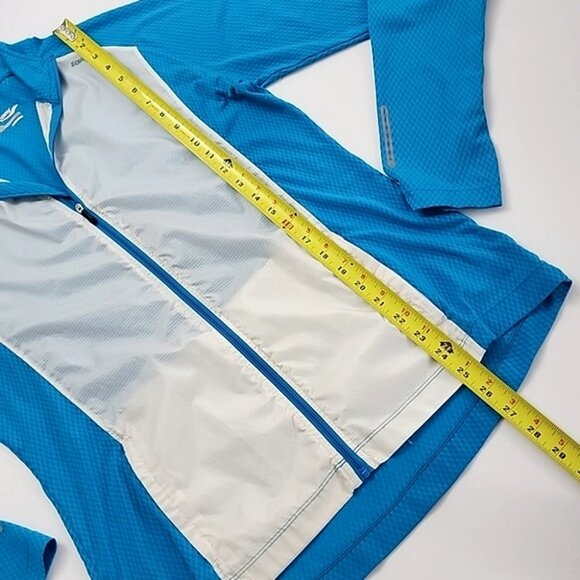 ⭐️3/ $30⭐️ Saucony Women's Activewear Lightweight Zip Up Jacket Blue White Sz XL - Picture 16 of 16